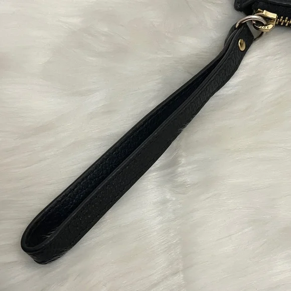 Michael Kors Black Pebbled Leather Wristlet - Picture 11 of 12